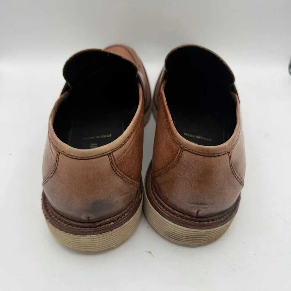 Johnston & Murphy Loafers Mens 11.5 M Collection Tan Leather Made in Italy